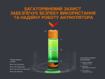 Акумулятор 18650 Fenix (3400 mAh) micro usb зарядка - Зображення 6