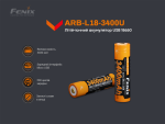 Акумулятор 18650 Fenix (3400 mAh) micro usb зарядка - Зображення 9
