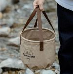 Складане відро для води з ПВХ Naturehike NH20SJ040, 10 л, світло-коричневий - Зображення 3