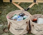 Складане відро для води з ПВХ Naturehike NH20SJ040, 20 л, світло-коричневий - Зображення 4