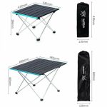 Cтіл розкладний Naturehike  NH19Z008-Z, алюміній, Розмір L, чорний - Зображення 4
