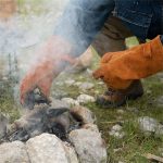 Рукавички вогнестійкі шкіряні Naturehike NH20FS042,  розмір L, коричневі - Зображення 3
