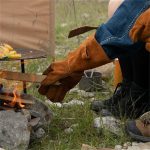 Рукавички вогнестійкі шкіряні Naturehike NH20FS042,  розмір L, коричневі - Зображення 4