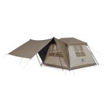 Намет з навісом Naturehike Village CNK2300ZP021, коричневий великий