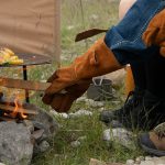 Рукавички вогнестійкі шкіряні Naturehike NH20FS042,  розмір M, коричневі - Зображення 2