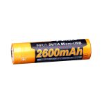 Акумулятор 18650 Fenix (2600 mAh) micro usb зарядка - Зображення 3