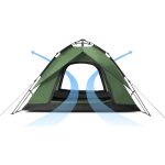 Намет чотиримісний автоматичний Naturehike NH21ZP008, темно-зелений - Зображення 4