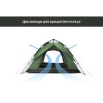 Намет тримісний автоматичний Naturehike NH21ZP008, темно-зелений - Зображення 5