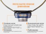 Ліхтар налобний Fenix HL40R Cree XP-LHIV2 LED сірий - Зображення 14