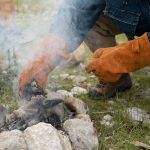 Рукавички вогнестійкі шкіряні Naturehike NH20FS042,  розмір M, коричневі - Зображення 4