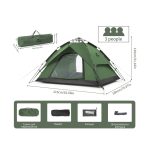 Намет тримісний автоматичний Naturehike NH21ZP008, темно-зелений - Зображення 7