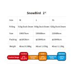 Спальник з натуральним пухом Naturehike Snowbird NH20YD001,p-р L, коричневий 560 г - Зображення 8