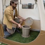 Душовий намет зонований Naturehike NH22ZP006, коричневий - Зображення 4
