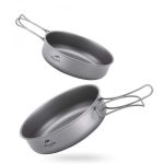 Сковорідка титанова з розкладною ручкою 17 см Naturehike NH18T010-A - Зображення 2