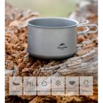 Каструля титанова зі складною ручкою 1300 мл Naturehike NH18T202-B - Зображення 4