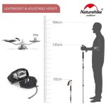 Трекінгові палиці Naturehike NH20DS003, 135 см, чорний/червоний, 2 шт - Зображення 4