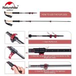 Трекінгові палиці Naturehike NH20DS003, 135 см, чорний/червоний, 2 шт - Зображення 2