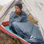 Спальник надлегкий Naturehike Ultralight LW180 NH21MSD09 лівий, (15°C), p-p M, сіро-синій - Зображення 4