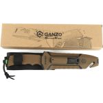 Ніж Ganzo G8012V2-DY коричневий (G8012V2-DY) з паракордом - Зображення 9