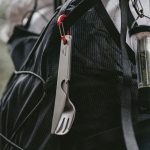 Набір столових приладів (ложка, виделка, ніж) з титану Naturehike CNH22CJ017, сірий з мішечком - Зображення 2
