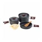 Набір посуду Naturehike 3-4 NH (2 каструлі + кришки + сковорода) carbon (NH15T203-G) - Зображення 2