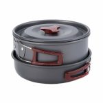 Набір посуду Naturehike 3-4 NH (2 каструлі + кришки + сковорода) carbon (NH15T203-G) - Зображення 4