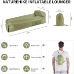 Матрац, ламзак надувний Naturehike NH20FCD06, 180х70х52 см, оливковий, має чохол-рюкзак - Зображення 4